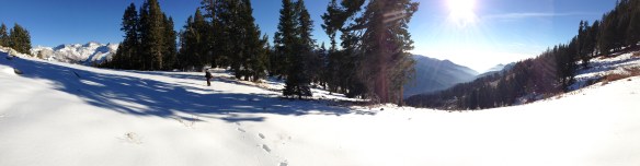 The view from camp. We set our tent up in the trees in the center of the picture.