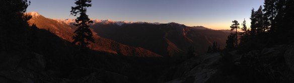 View from camp on Wolverton Cutoff Trail (Alta Peak at left)