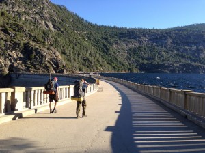 Crossing O'Shaughnessy Dam